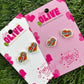 Radiant Tattoo Style Heart 'Mamma Bear' and ‘Cool Mum’ Stud Earrings: Celebrate Motherhood in Style!