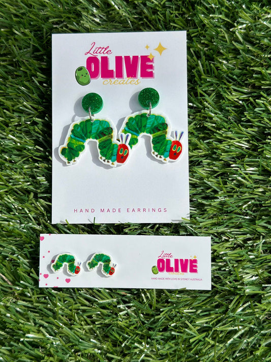 Adorable 'The Hungry Caterpillar' Teacher Earrings for Book Week!"