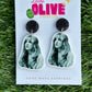 Stevie Nicks Vibes: Black and White Dangle Earrings