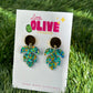 Glitzy and Gorgeous Leaf Dangle Earrings - for Plant Lovers