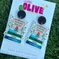 Enchanting Taylor Era Inspired Book Lover Dangle Earrings