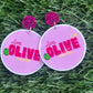 Fully Customisable Drop Statement Dangle or Stud Earrings - Your Design, Logo, Sports team, party theme Your Style!