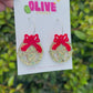 Sparkling Golden Bauble Christmas Earrings