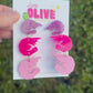 Handmade Pink Prawn Dangle Earrings | Quirky Statement Acrylic Earrings | Fun Funky Jewelry Gift