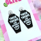 Thick Thighs and Spooky Vibes" Cute Halloween Coffin Earrings
