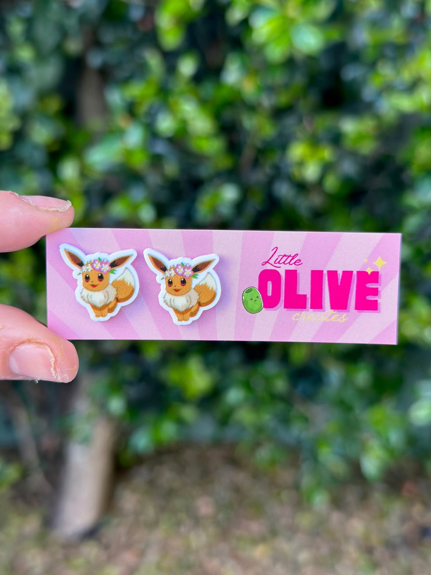 Adorable Pokémon Stud Earrings Set - Your Choice of Eevee, Squirtle, and Mewtwo