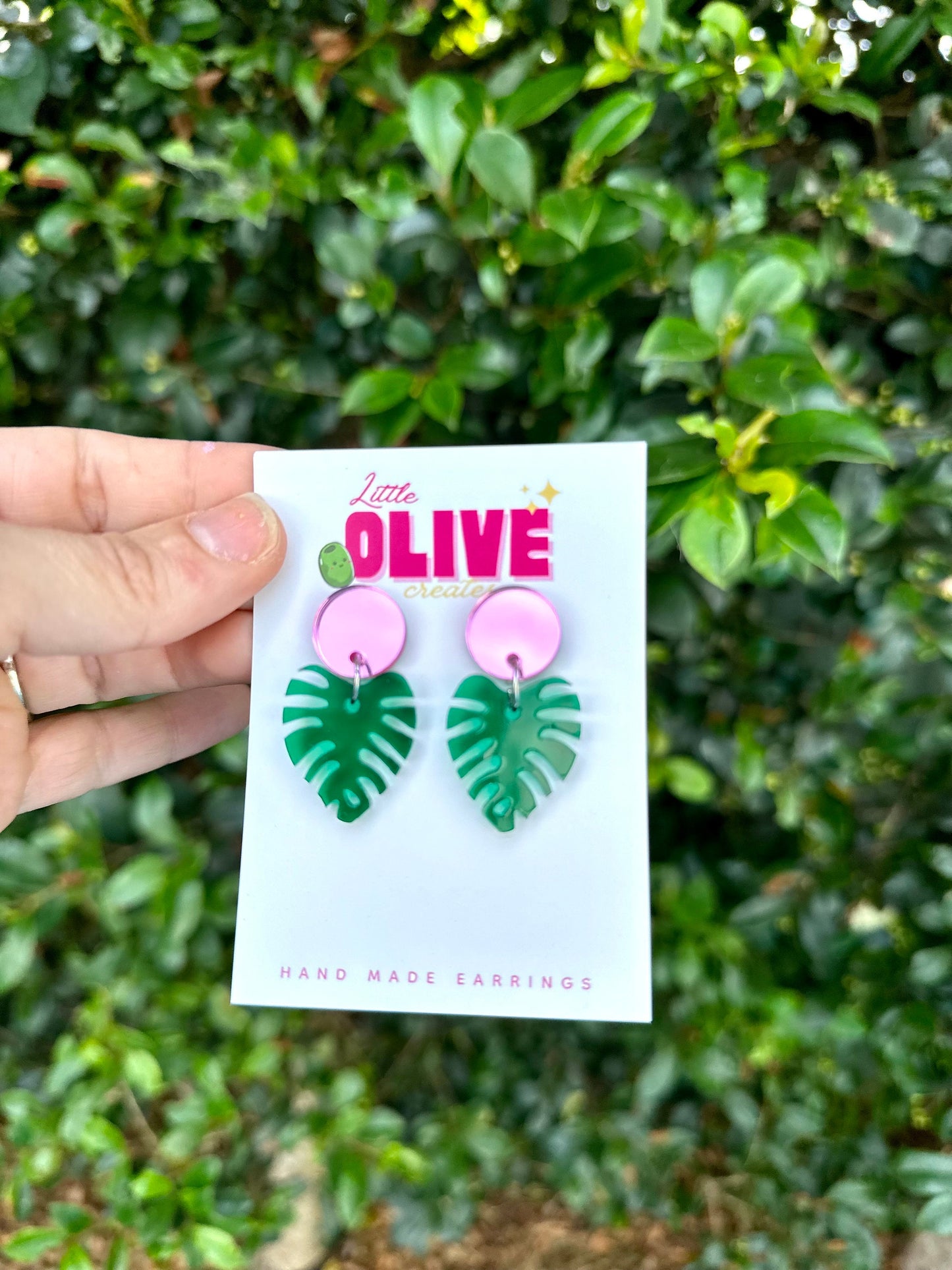 Gorgeous Monstera Mini Dangle Earrings - Two Sizes for Plant Lovers