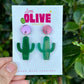 Gorgeous Cactus Mini Dangle Earrings - Nature-Inspired Elegance for Plant Lovers