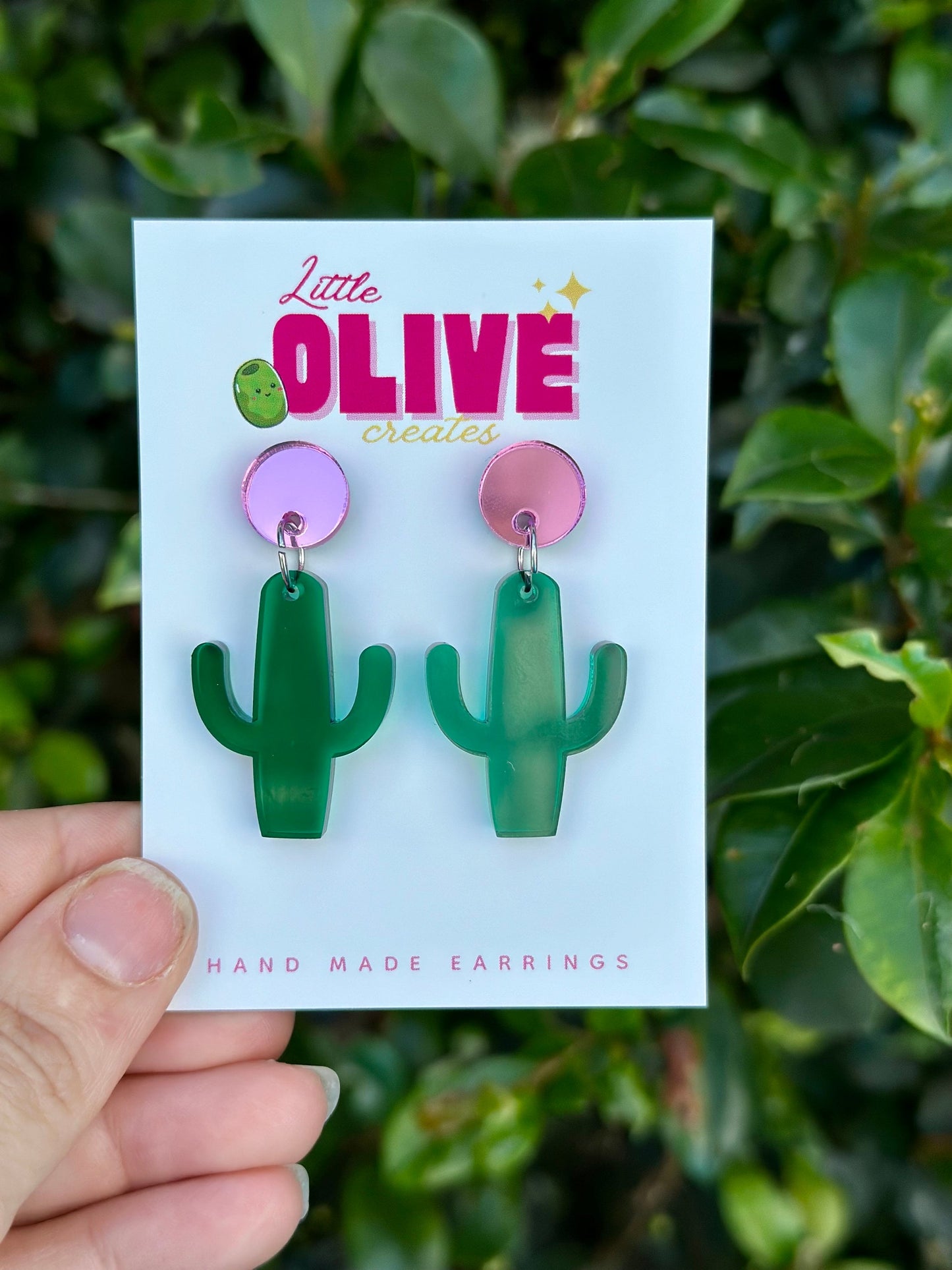Gorgeous Cactus Mini Dangle Earrings - Nature-Inspired Elegance for Plant Lovers