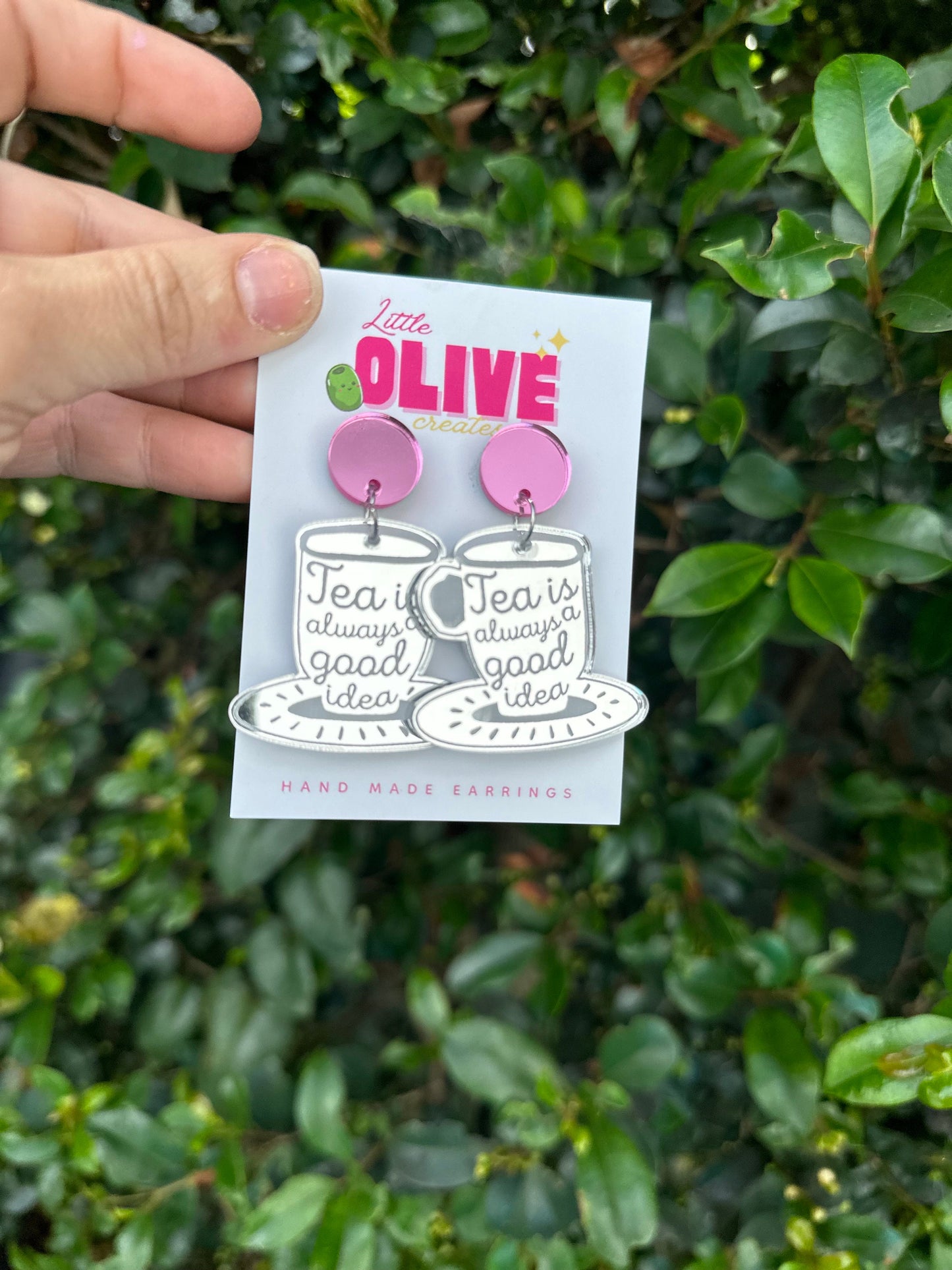 Tea/Coffee is Always a Good Idea' Statement Dangle Earrings - Savor the Flavour