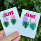 Gorgeous Monstera Mini Dangle Earrings - Two Sizes for Plant Lovers
