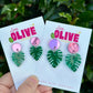 Gorgeous Monstera Mini Dangle Earrings - Two Sizes for Plant Lovers