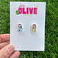 Adorable Bluey Christmas stud Earrings - 2 Festive Styles