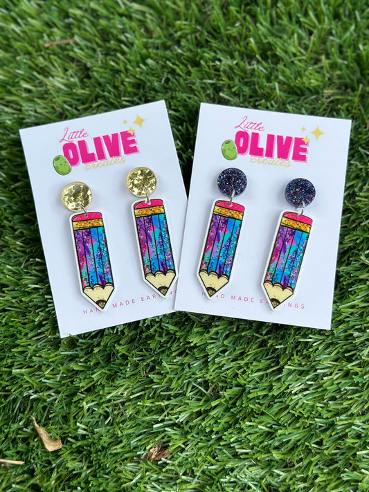 Pencil Earrings - Whimsical Accessories for Educators